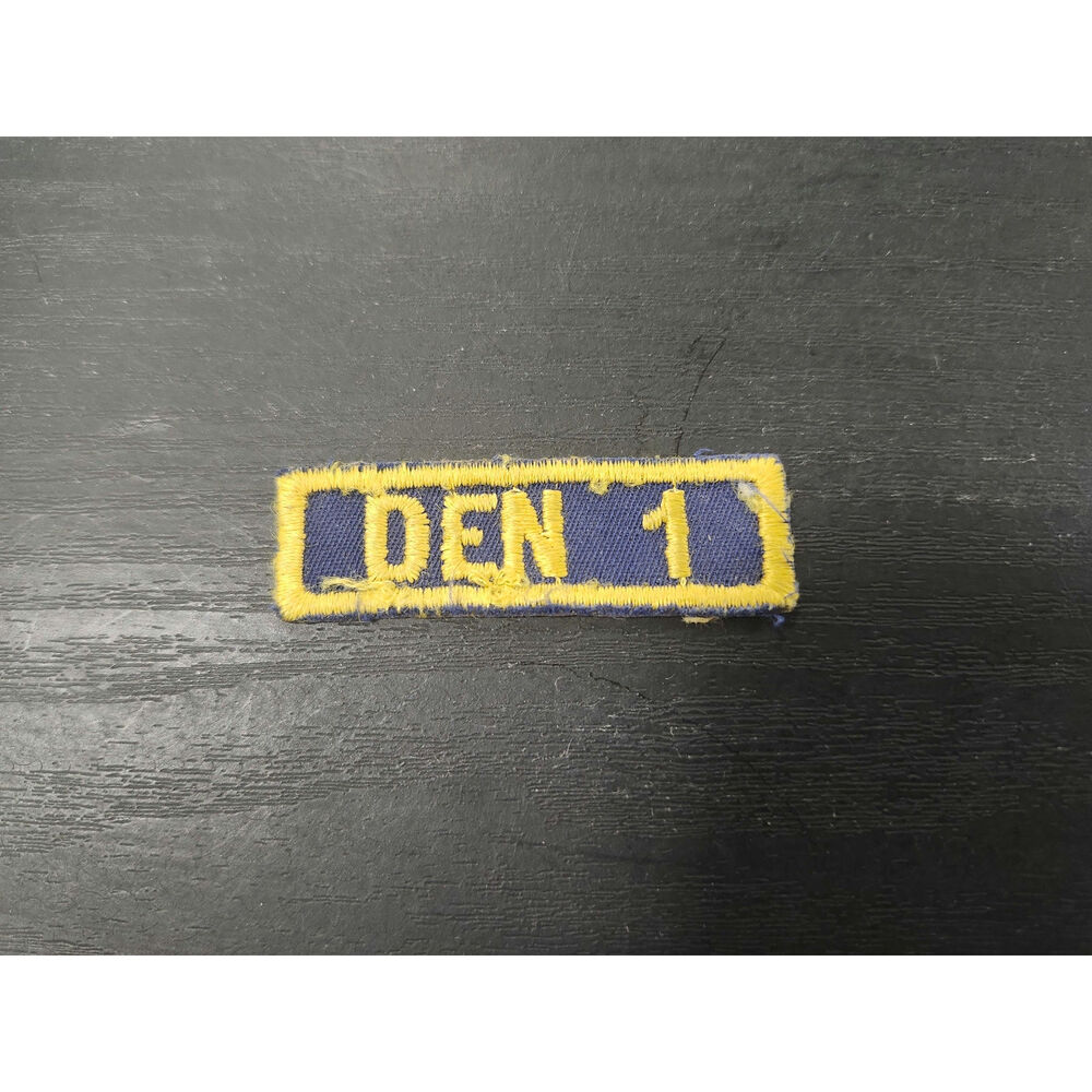 Vintage BSA Cub Scouts "Den 1" Blue Gold Uniform Emblem Boy Scout Memorabilia